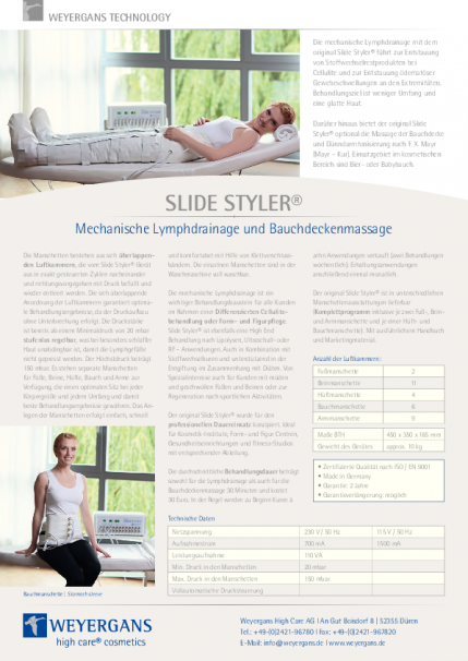 Slide Styler datasheet m